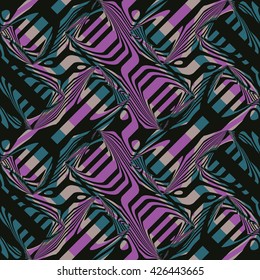 Modern eclectic ornaments - vector seamless pattern