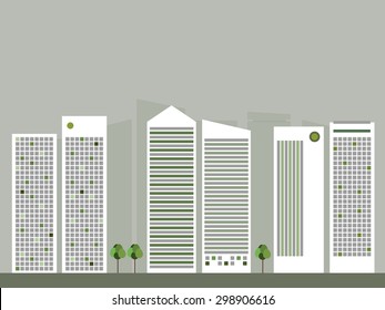 Modern Eco City, Responsible Thinking Concept