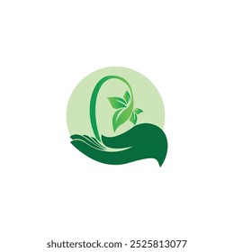 Modern eco green logo design