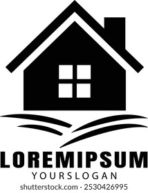 Modern Eco Home Leaf Logo Template
