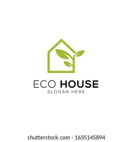 Modern eco house logo template