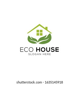 Modern eco house logo template