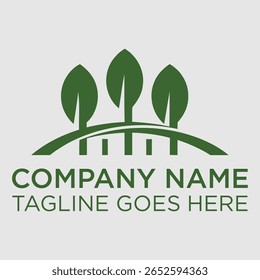 Modern eco leaf bridge logo symbolizing green connection and sustainability. Great for landscaping, organic brands, environmental projects, or nature-based business.