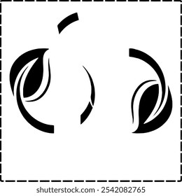 Logotipo moderno de la hoja del eco en diseño circular 