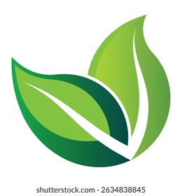 Modern Eco Leaf Logo Template with Green Theme