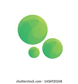 Modern Ecology Green Circle Environment Logo Vector Illustration In Isolated White Background for symbol, label, personal identity, branding, creative industry, web, business, corporate and company.