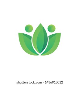 Modern Ecology Green Leaf Environment Logo Vector Illustration In Isolated White Background for Symbol, Label, Personal Identity, Branding, Creative Industry, Web, Business, Corporate and Company.