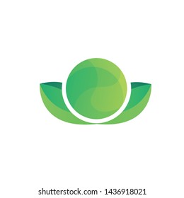 Modern Ecology Green Leaf Environment Logo Vector Illustration In Isolated White Background for Symbol, Label, Personal Identity, Branding, Creative Industry, Web, Business, Corporate and Company.