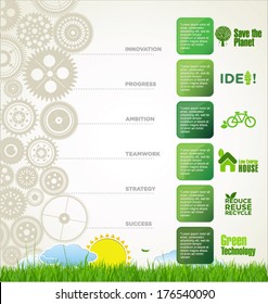 Modern ecology infographic design