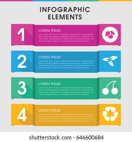 Modern ecology infographic template. infographic design with ecology icons includes plant, leaf, cherry. can be used for presentation, diagram, annual report, web design.