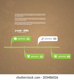 Modern ecology infographic vector signs