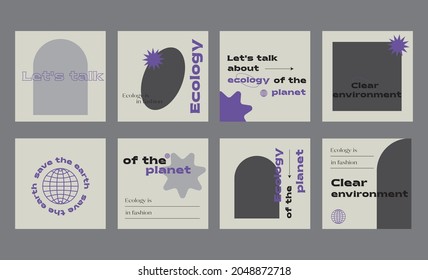 Modern ecology square web banner for social media post template. Elegant sale and discount promo backgrounds for digital marketing