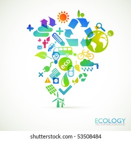 Modern ecology vector background