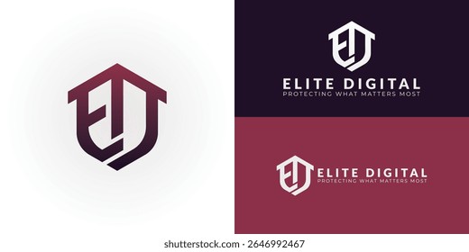 Modern ED shield logo for cybersecurity and data protection, representing a strong and reliable defense for digital assets.