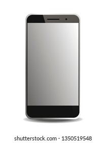  modern edge screen smartphone with blank white screen. Vector illustration on white background