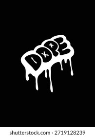 A modern and edgy vector graphic featuring the word Dope in a clean, minimalist urban font style.