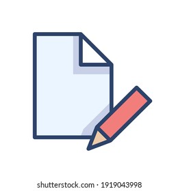 emblema del icono de edición moderna del documento