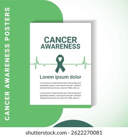A modern and editable cancer awareness poster designed in a blue-themed medical layout. Perfect for cancer prevention events, hospitals, clinics, wellness programs, and educational use.