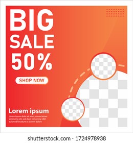 Modern editable digital marketing, social media post, promotion banner template. ready use vector design banner template.