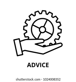 Modern editable line vector illustration, advice icon, for graphic and web design