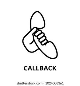 Modern editable line vector illustration, callback icon, for graphic and web design
