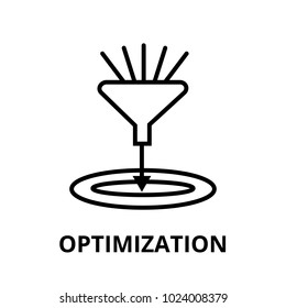 Modern editable line vector illustration, optimization icon, for graphic and web design