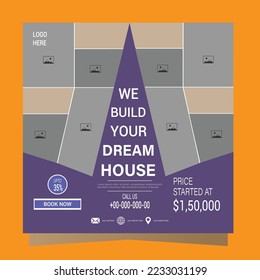 diseño vectorial de banner de estado real moderno y editable