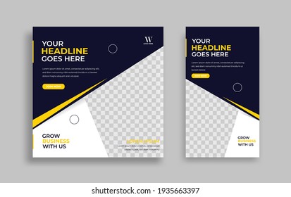 Modern Editable Social Media banner template. Anyone can use this Easy Design Promotion web banner for social media. Modern elegant sales and discount promotions - Vector.