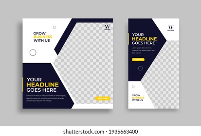 Modern Editable Social Media banner template. Anyone can use this Easy Design Promotion web banner for social media. Modern elegant sales and discount promotions - Vector.