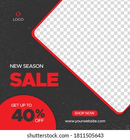 Modern editable template, Get Up to 40% off discount, Social media post, Website banner 