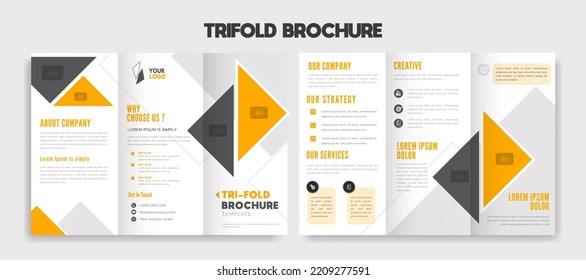Modernes, bearbeitbares Dreifach-Faltblatt-Design Vektorgrafik