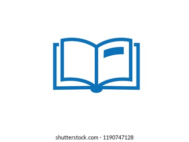 Modern education book icon ( blue version)