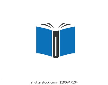 Modern education book icon ( blue version)