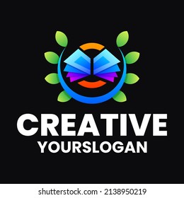 modern education colorful logo design