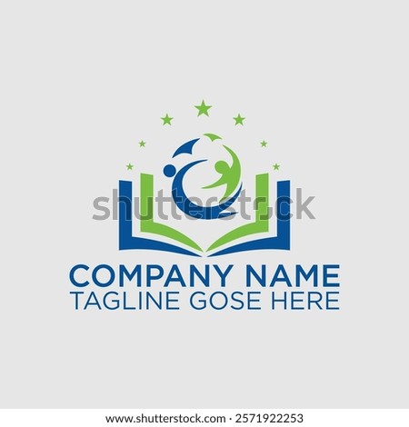 Modern Education Icon Logo Template: A sleek, innovative design that symbolizes growth, knowledge, and the future of learning