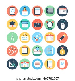 Modern Education and Knowledge Colored Vector Icons 5