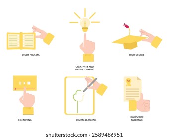 Modern Education and Learning Illustration Icon for a design element