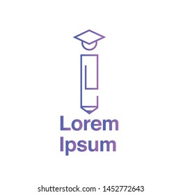 Modern education logo i character