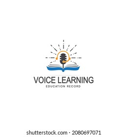 Modern Education Logo Concept, Voice Learning, Podcast And Book Logo Design,learning Breakthrough Icon Vector Template