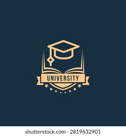 Modern education logo representing knowledge growth innovation learning excellence and academic success worldwide