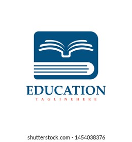 Modern Education Logo Showing Book Symbol