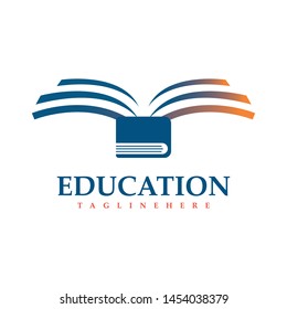 Modern Education Logo Showing Book Symbol