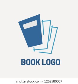 Modern education logo template. abstract open book icon.