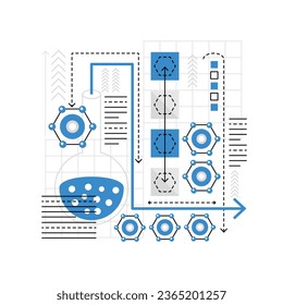 Modern education research. Science learning, scientific study vector illustration