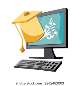Modern education symbolizes success isolated