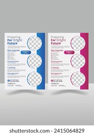 Design-Vorlage für moderne Lehrflyer