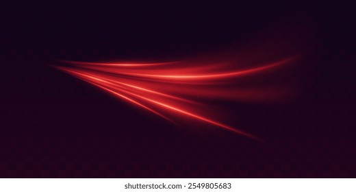 Moderner Effekt der schnellen Lichtbewegung. Leichte Neonlinien.