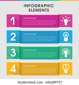 Modern efficient infographic template. infographic design with efficient icons includes bulb, light bulb. can be used for presentation, diagram, annual report, web design.