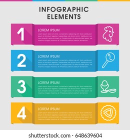 Modern egg infographic template. infographic design with egg icons includes rooster, nest, boiled egg. can be used for presentation, diagram, annual report, web design.