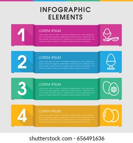 Modern eggs infographic template. infographic design with eggs icons includes egg, boiled egg. can be used for presentation, diagram, annual report, web design.